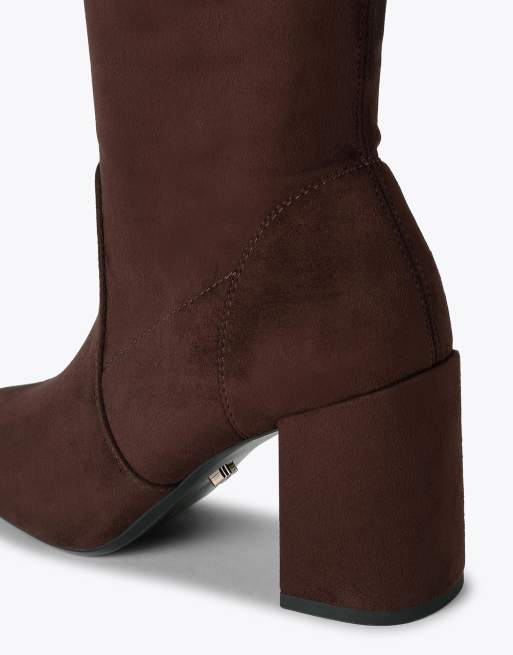 Carvela Asti long knee boots in brown, 4 of 4