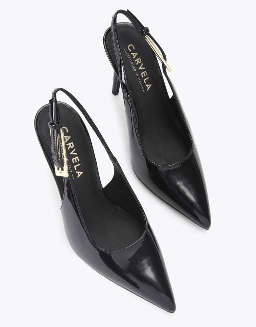 Carvela Blanca slingback heeled shoes in black, 2 of 4