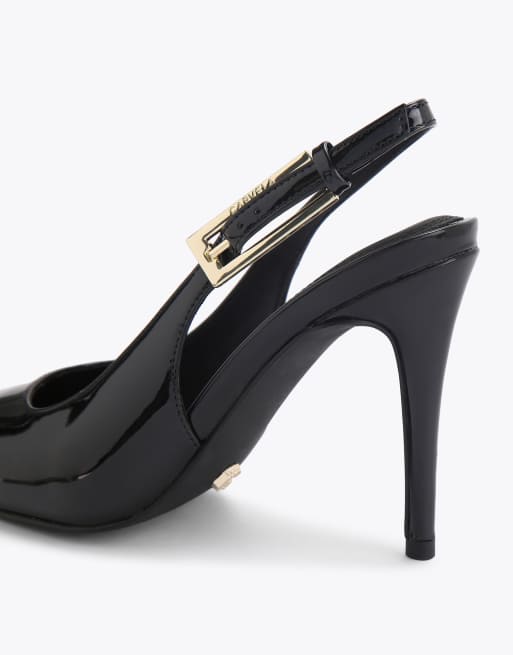 Carvela Blanca slingback heeled shoes in black, 3 of 4