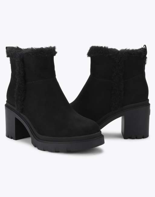 Carvela Boulder cosy mid ankle boots in black, 4 of 4