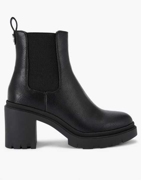 Carvela Boulder heeled wf high ankle boots in black - view 1