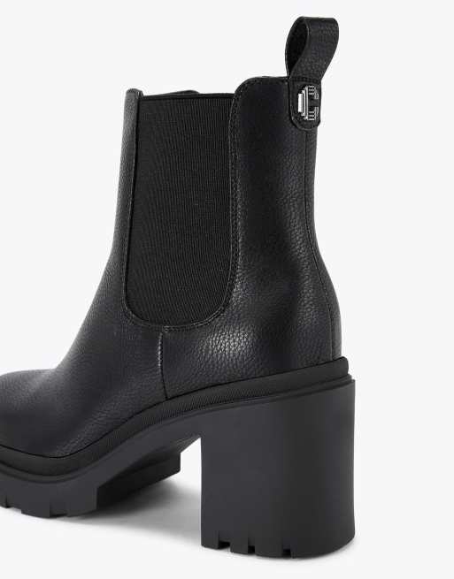 Carvela Boulder heeled wf high ankle boots in black, 3 of 4
