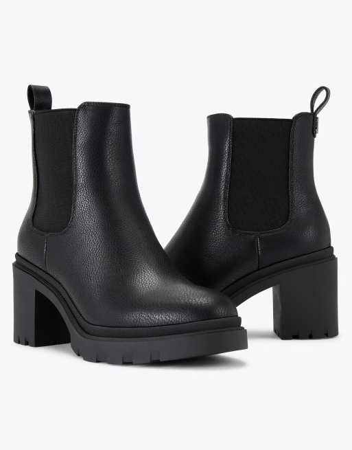 Carvela Boulder heeled wf high ankle boots in black, 4 of 4