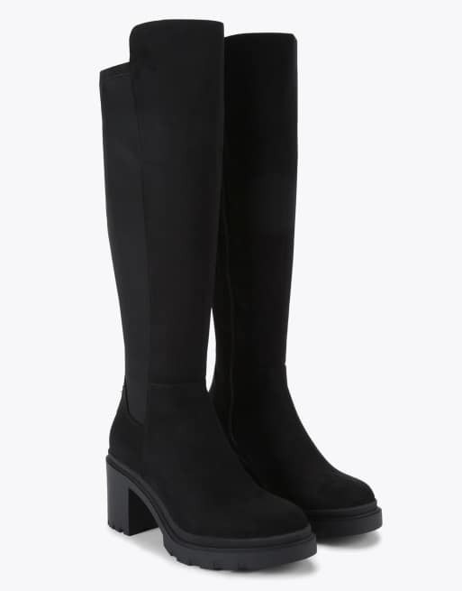 Carvela Boulder high leg knee boots in black combination, 2 of 4