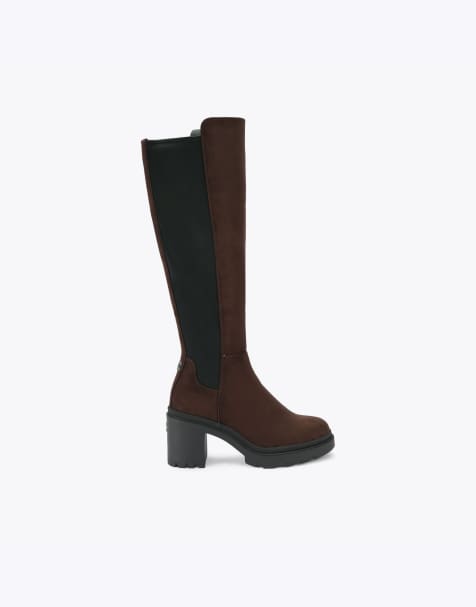 Carvela Boulder high leg knee boots in brown - view 1