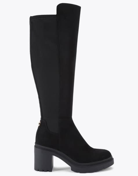 Carvela Boulder high wf knee boots in black combination - view 1