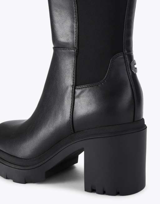 Carvela Boulder high wf knee boots in black, 4 of 4