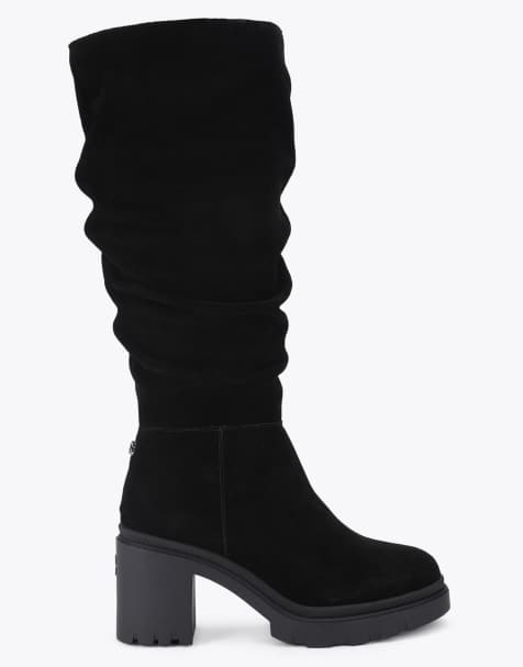 Carvela Boulder slouch knee boots in black - view 1