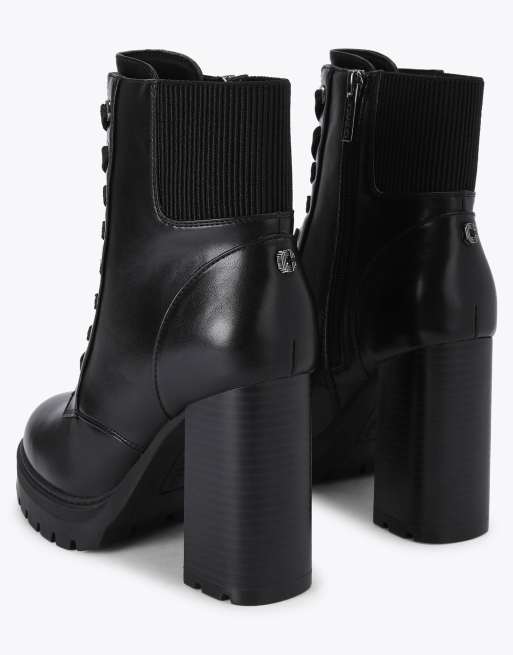 Carvela Boulder super high ankle boots in black, 3 of 4