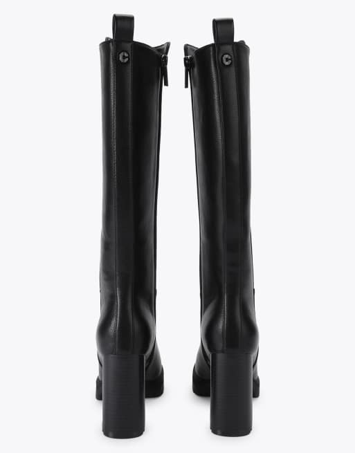 Carvela Boulder super high knee boots in black, 3 of 4
