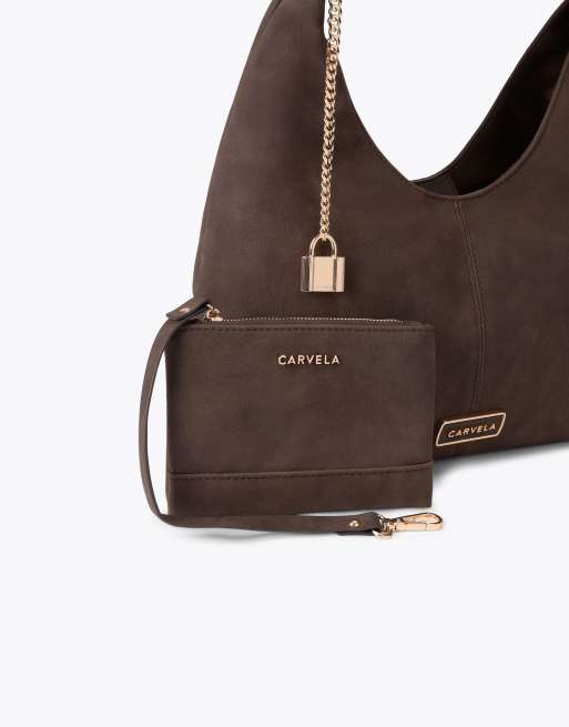 Carvela Cassia mini tote in brown, 4 of 4