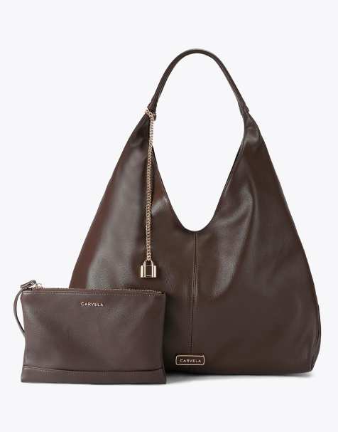 Carvela Cassia shoulder bag in dark brown - view 1