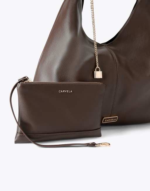 Carvela Cassia shoulder bag in dark brown, 4 of 4