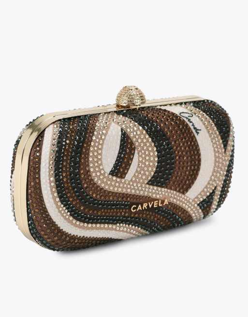 Carvela Cecilia hard clutch in mid brown, 3 of 4
