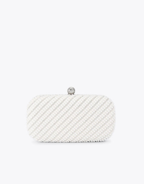Carvela Cecilia hard clutch in white comb - view 1