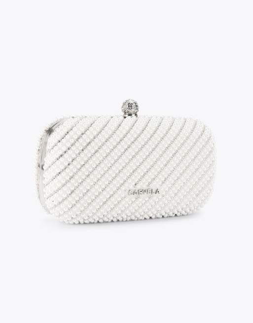 Carvela Cecilia hard clutch in white comb, 3 of 4