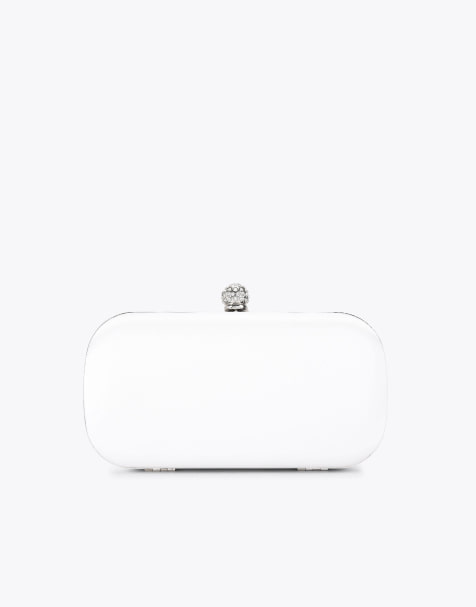 Carvela Cecilia hard clutch in white - view 1