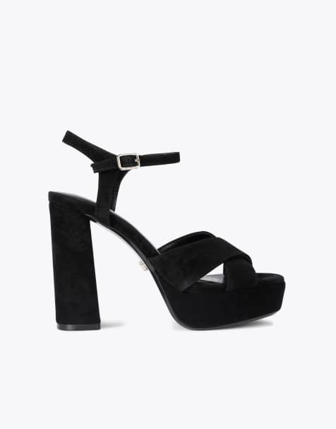 Carvela Cinzia platform heeled sandals in black - view 1