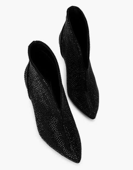 Carvela Comfort Flute shoe boot low ankle boots in black combination, 2 of 4