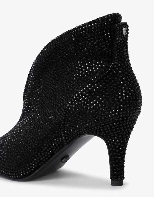 Carvela Comfort Flute shoe boot low ankle boots in black combination, 3 of 4