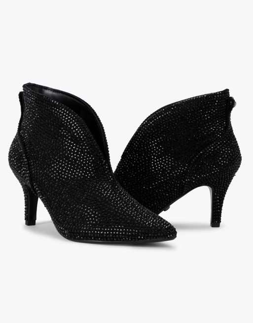 Carvela Comfort Flute shoe boot low ankle boots in black combination, 4 of 4