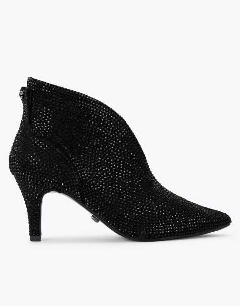 Carvela Comfort Flute shoe boot wide fit low ankle boots in black combination - view 1