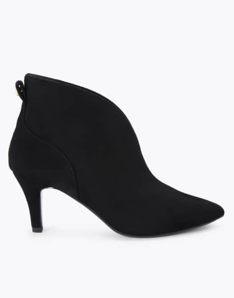 Carvela Comfort Flute shoe boot wide fit low ankle boots in black - view 1
