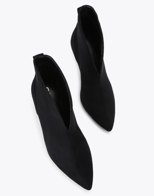 Carvela Comfort Flute shoe boot wide fit low ankle boots in black, 2 of 4