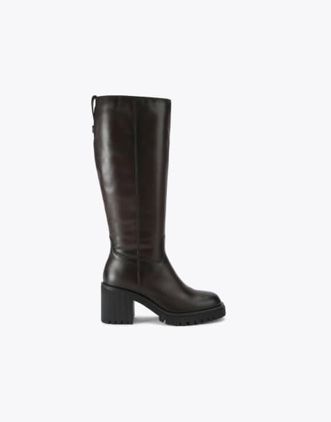 Carvela Comfort Mega knee high ankle boots in brown - view 1