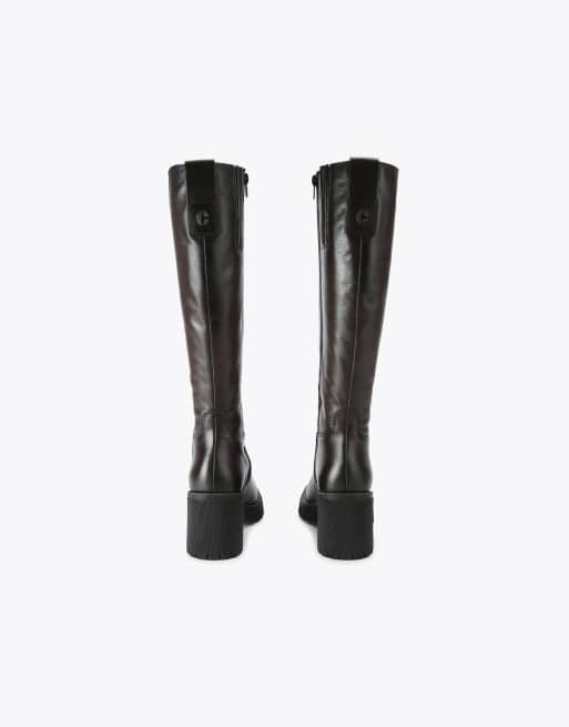 Carvela Comfort Mega knee high ankle boots in brown, 3 of 4