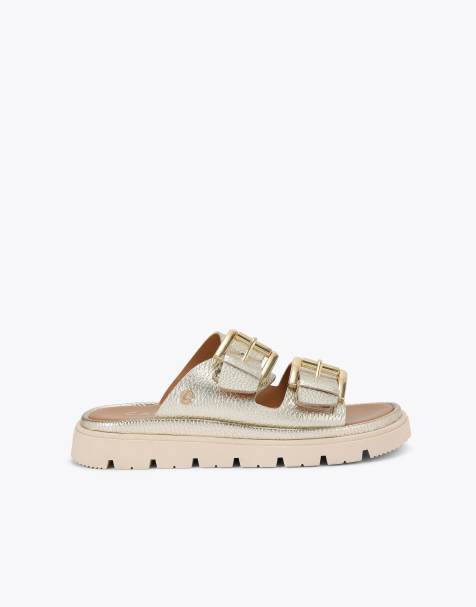 Carvela Comfort Pavilion flat sandals in gold - view 1