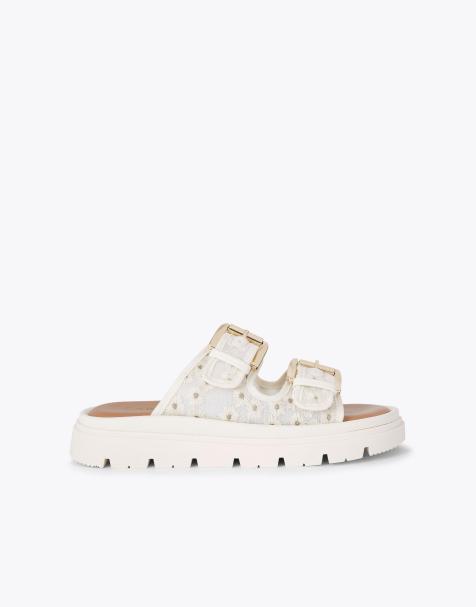 Carvela Comfort Pavilion flat sandals in white - view 1