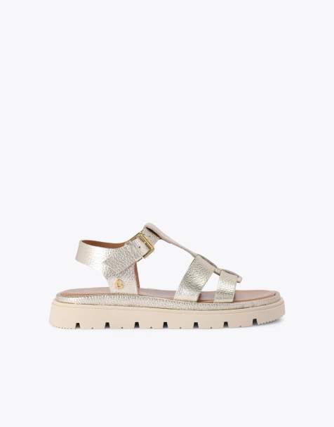 Carvela Comfort Pavilion t bar flat sandals in gold - view 1