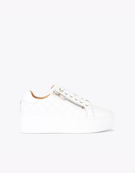 Carvela Connected zip trainers in white - view 1