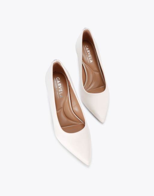 Carvela Corletta court heeled shoes in white, 2 of 4
