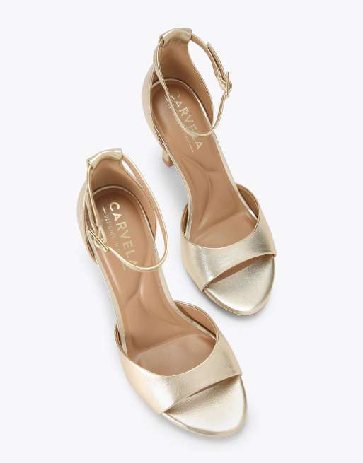 Carvela Corletta sandal heeled sandals in gold, 2 of 4