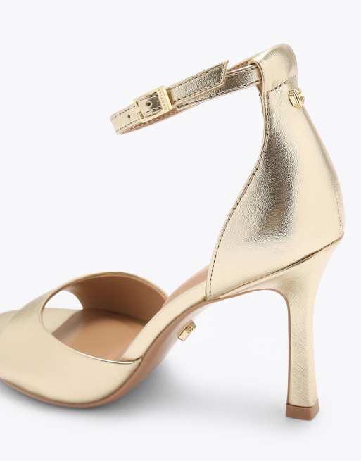 Carvela Corletta sandal heeled sandals in gold, 3 of 4