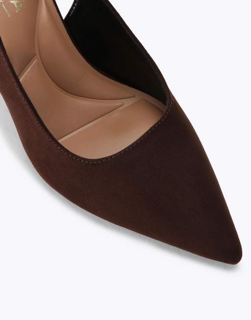 Carvela Corletta sling court heeled shoes in brown, 4 of 4