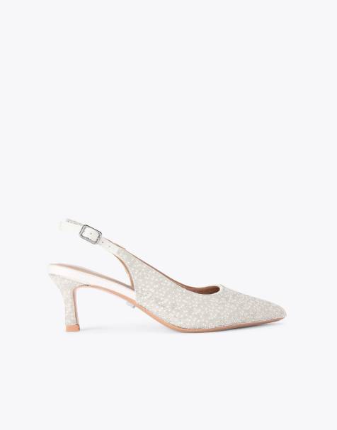 Carvela Corletta sling court low heeled shoes in white - view 1