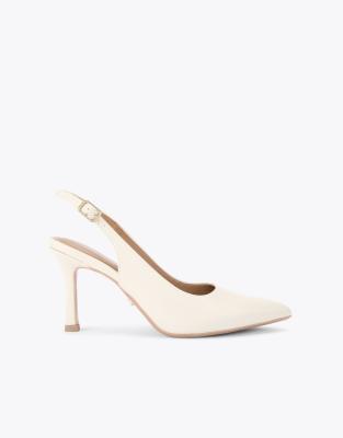  Corletta sling wide fit heeled shoes in bone