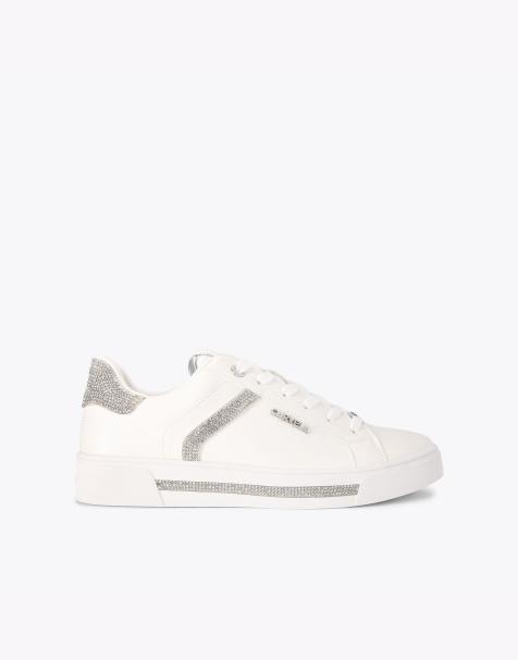 Carvela Daze jewel trainers in white - view 1