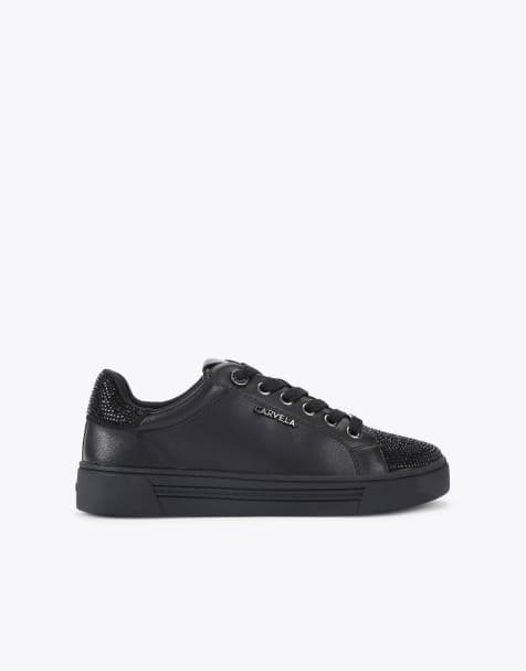 Carvela Daze toe cap trainers in black combination - view 1