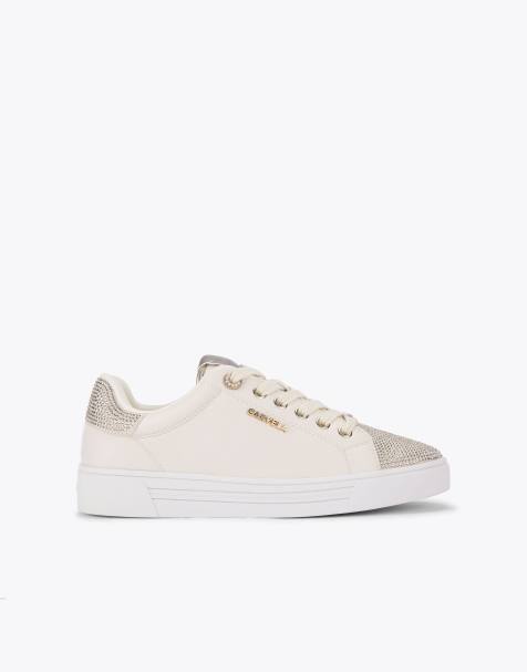 Carvela Daze toe cap trainers in gold - view 1