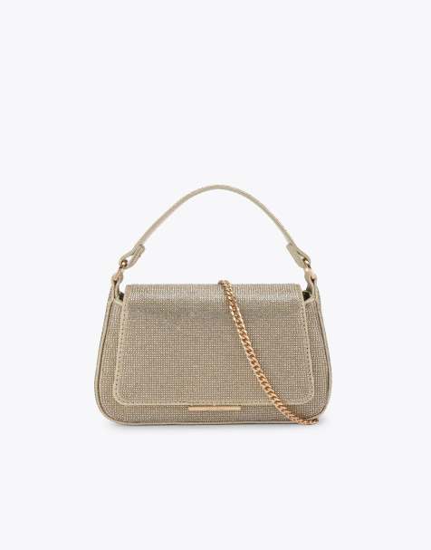 Carvela Diana top handle clutch in gold - view 1