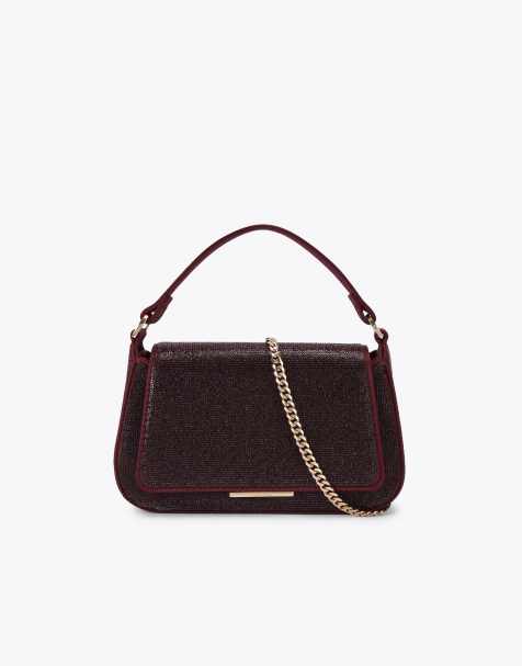 Carvela Diana top handle clutch in red dark - view 1