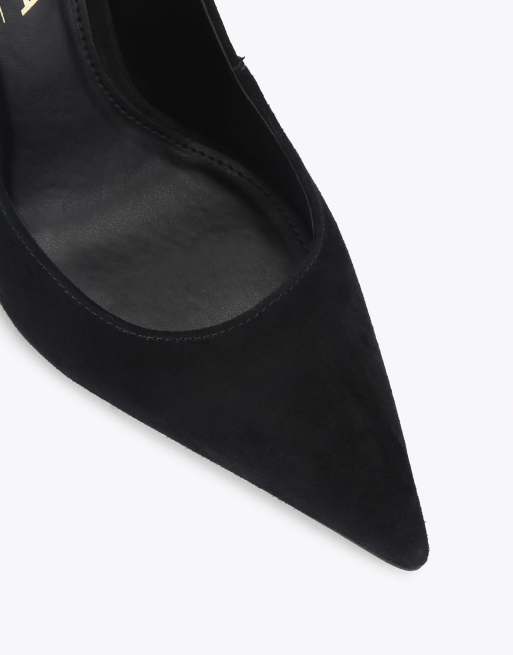 Carvela Eterno court heeled shoes in black suede, 2 of 4