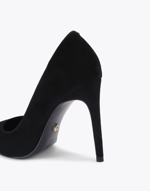Carvela Eterno court heeled shoes in black suede, 4 of 4