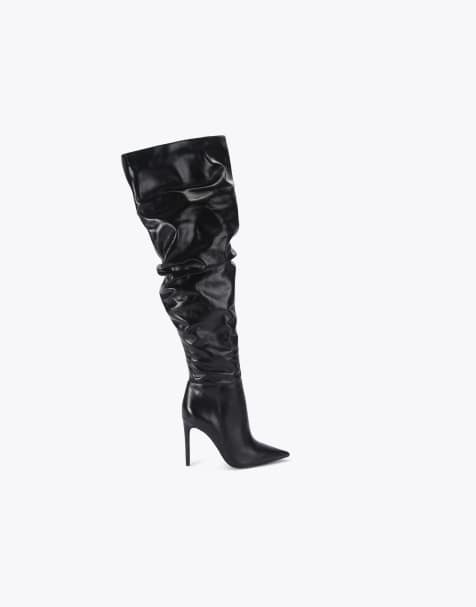Carvela Eterno slouch over the knee boots in black leather - view 1