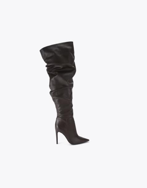 Carvela Eterno slouch over the knee boots in brown leather - view 1