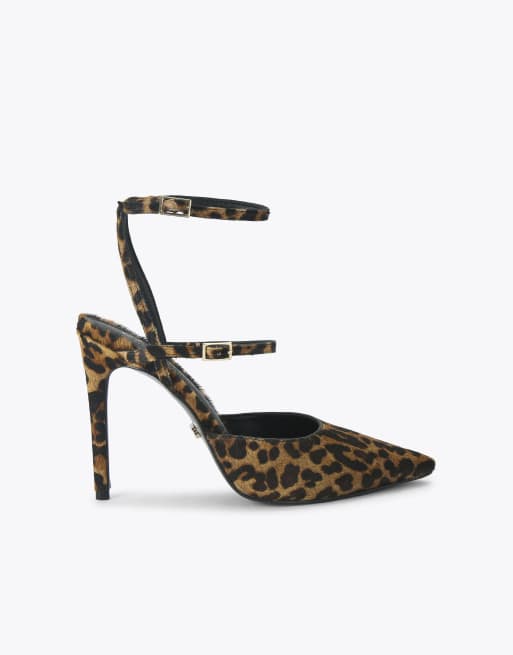 Carvela Eterno strappy court heeled shoes in black brown